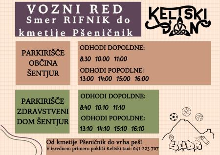 vozni red Keltski dan